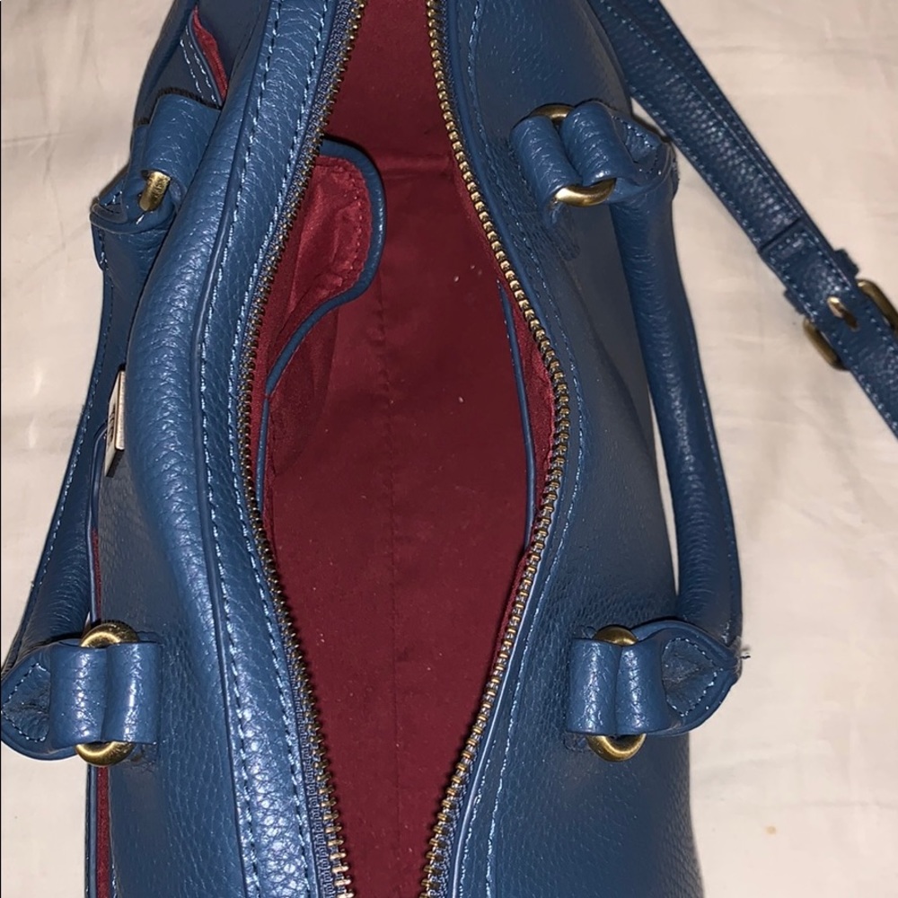 Brooklyn Industries Blue Vegan Leather Bag - Picture 4 of 8